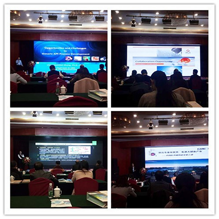 参会嘉宾在2016中国医药产业合作与发展论坛上颁发主题演讲