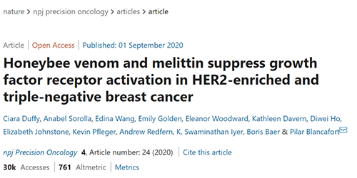 攻克三阴性乳腺癌，蜜蜂毒液竟是关键？